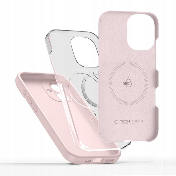 Θήκη Tech-Protect Silicone MagSafe για Apple iPhone 17 Pink Pearl