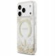 Θήκη Guess Resin Bottom Glitter MagSafe για iPhone 17 Pro χρυσή