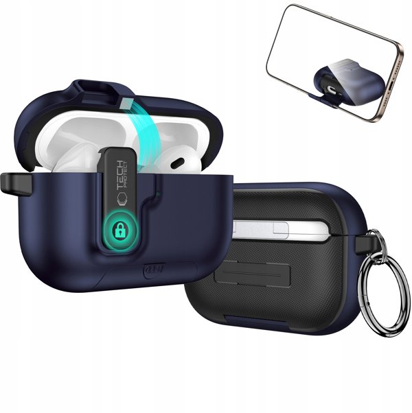 Θήκη Tech-Protect Slim Hook για Apple AirPods Pro 3 Navy Blue