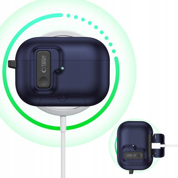Θήκη Tech-Protect Slim Hook για Apple AirPods Pro 3 Navy Blue