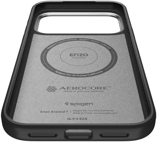 Θήκη Spigen Enzo Aramid "T" MagSafe για iPhone 17 Pro - μαύρο-ασημί