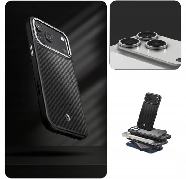 Θήκη Spigen Enzo Aramid "T" MagSafe για iPhone 17 Pro - μαύρο-ασημί