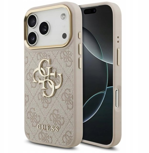 Θήκη Guess 4G Big 4G Classic Logo για iPhone 17 Pro ροζ χρυσό