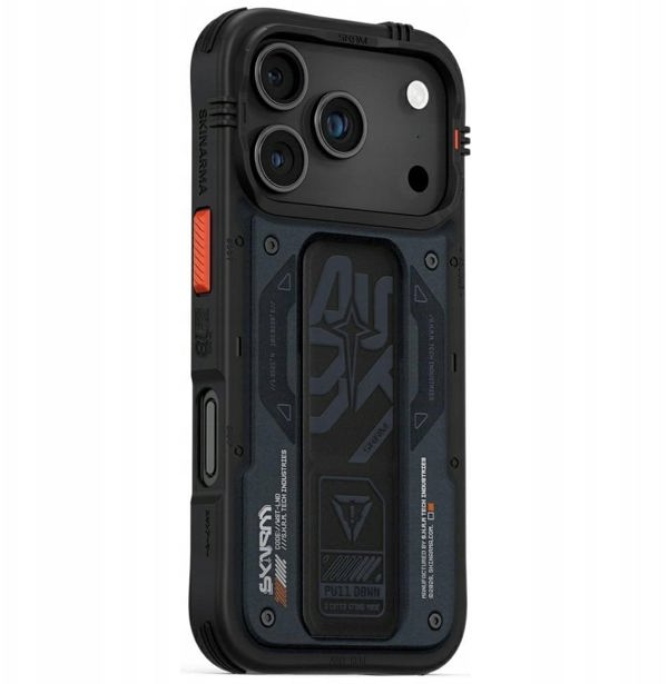 Θήκη SKINARMA Aegis για iPhone 17 Pro Magnetic Charging + Grip Stand μπλε