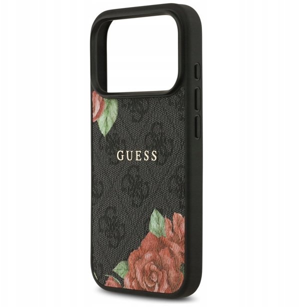 Θήκη Guess 4G Flowers Print MagSafe για iPhone 17 Pro Max μαύρο