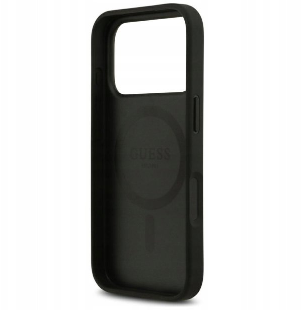 Θήκη Guess 4G Flowers Print MagSafe για iPhone 17 Pro Max μαύρο