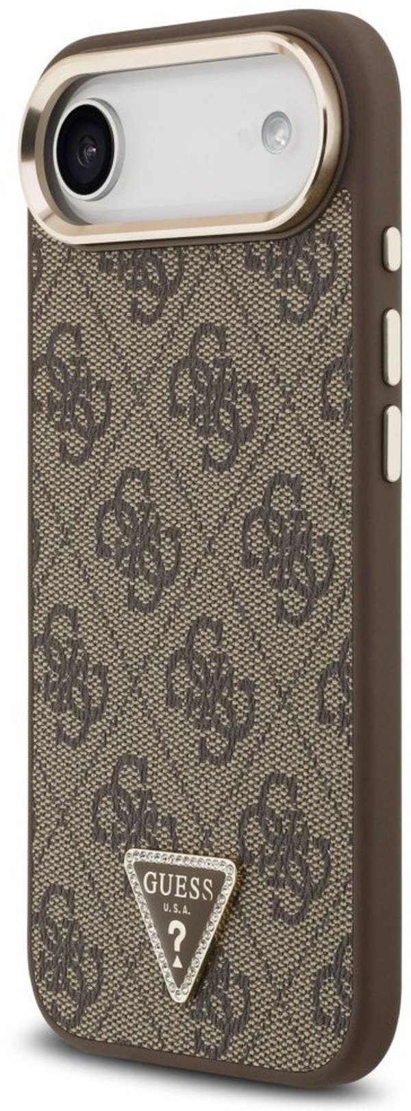 Θήκη Guess 4G Triangle Logo MagSafe για iPhone Air καφέ χρυσό