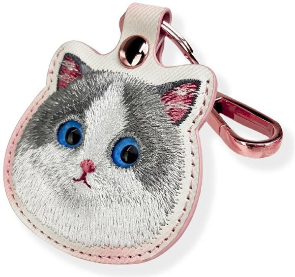 Θήκη για εντοπιστή / μπρελόκ Nimmy Big Eyed Pet 2.0 Cat ροζ