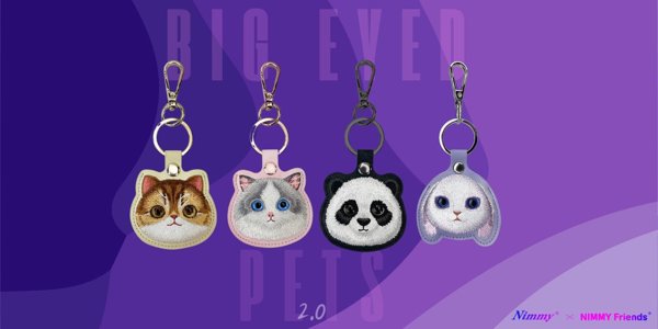 Θήκη για εντοπιστή / μπρελόκ Nimmy Big Eyed Pet 2.0 Cat ροζ