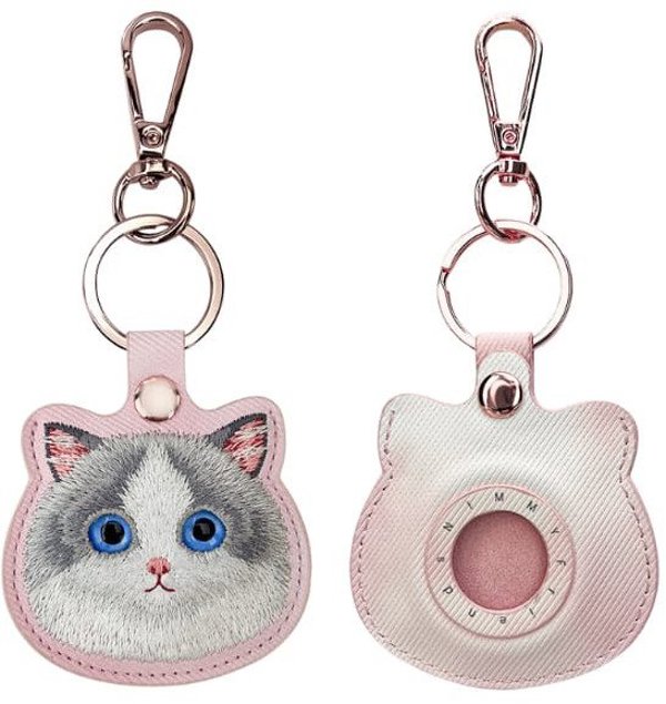 Θήκη για εντοπιστή / μπρελόκ Nimmy Big Eyed Pet 2.0 Cat ροζ