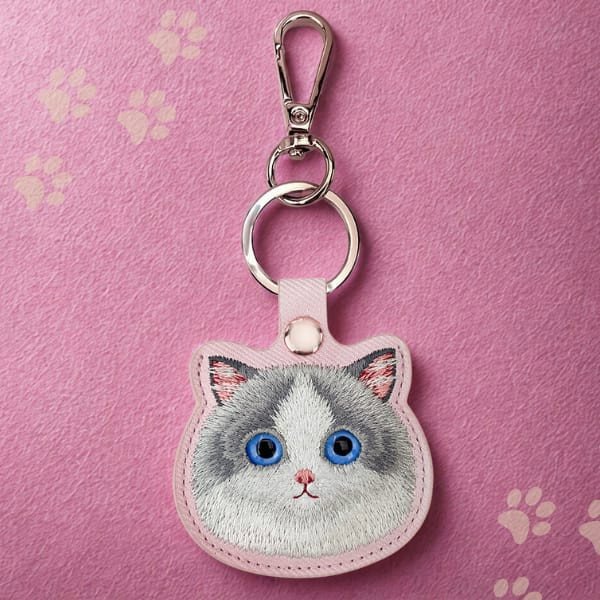 Θήκη για εντοπιστή / μπρελόκ Nimmy Big Eyed Pet 2.0 Cat ροζ