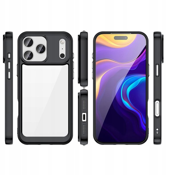Θήκη Outer Space για iPhone 17 Pro - μαύρο διάφανο