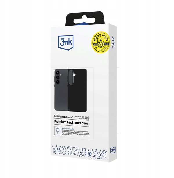 3MK Θήκη HARDY MagSilicone για Samsung Galaxy S25+, Military Grade Προστασία, Μαύρο
