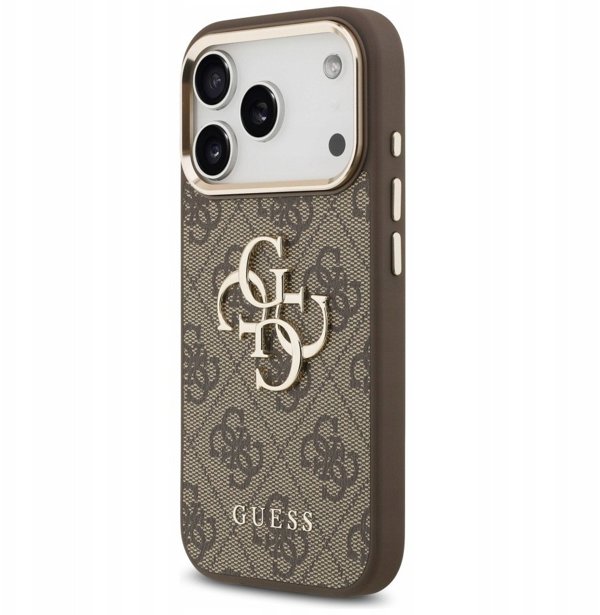Etui Guess 4G Big 4G Classic Logo για iPhone 17 Pro Max καφέ χρυσό