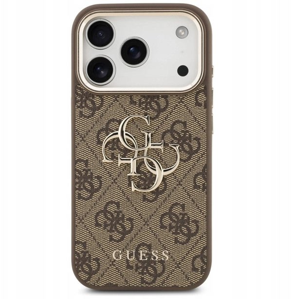 Etui Guess 4G Big 4G Classic Logo για iPhone 17 Pro Max καφέ χρυσό