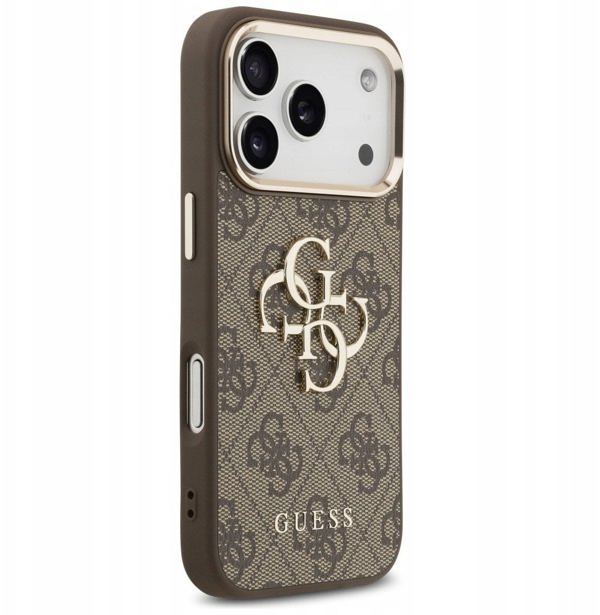 Etui Guess 4G Big 4G Classic Logo για iPhone 17 Pro Max καφέ χρυσό