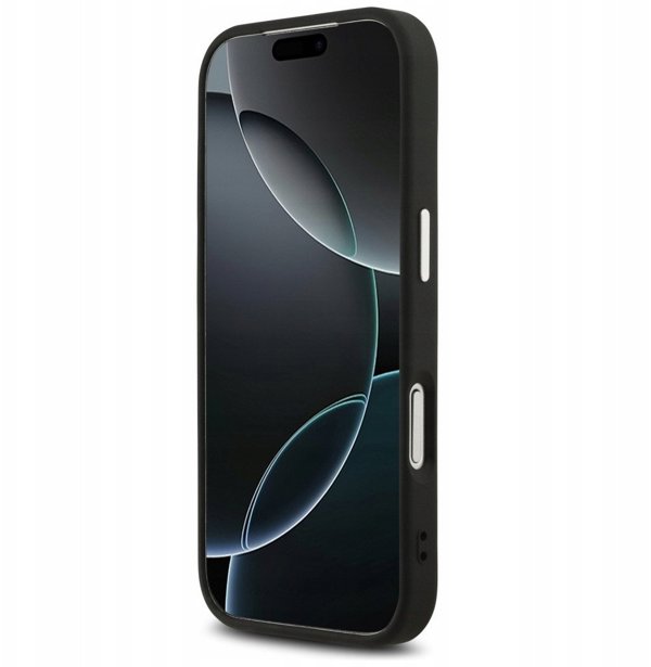 Θήκη Guess Glitter Triangle Logo MagSafe για iPhone 17 Pro μαύρο