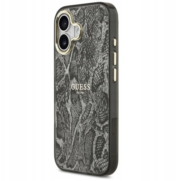 Θήκη Guess Python Pattern MagSafe για iPhone 17 μαύρο