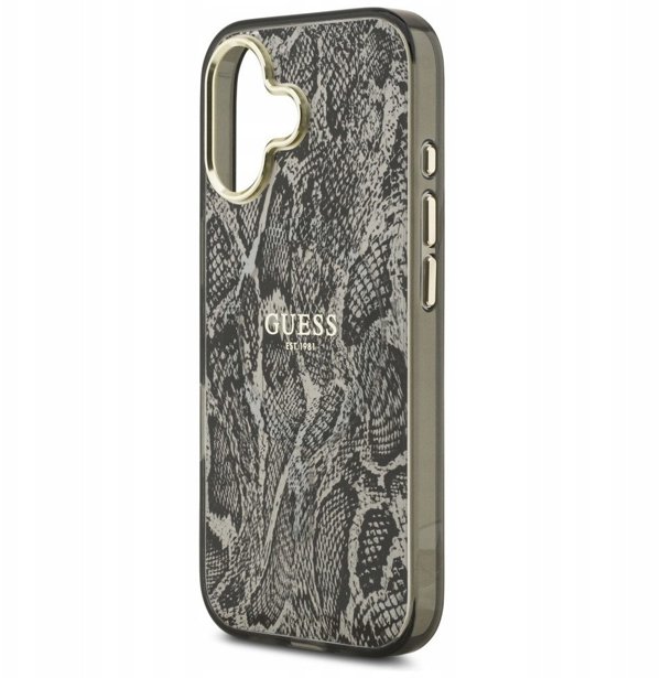 Θήκη Guess Python Pattern MagSafe για iPhone 17 μαύρο