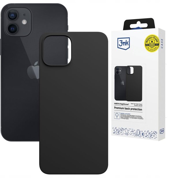Θήκη 3MK Hardy MagSilicone για Apple iPhone 12 μαύρο