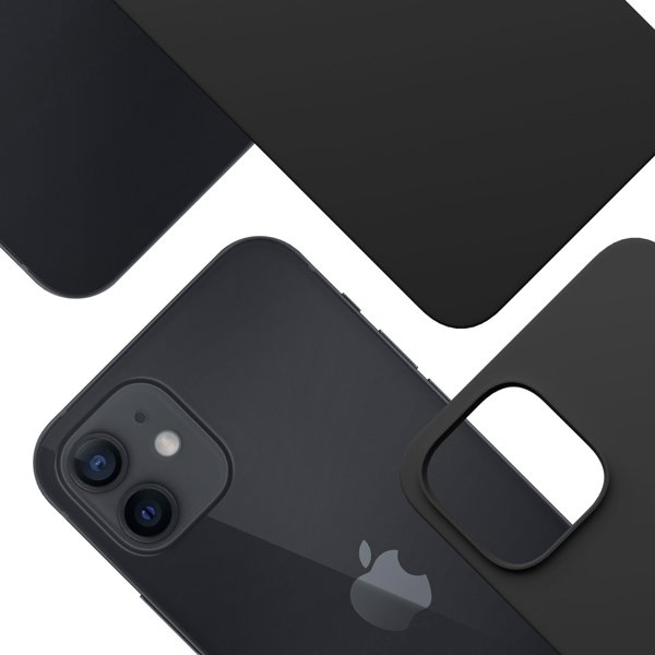 Θήκη 3MK Hardy MagSilicone για Apple iPhone 12 μαύρο