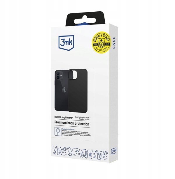 Θήκη 3MK Hardy MagSilicone για Apple iPhone 12 μαύρο