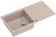 EVAN 146 XL GraniteQ νεροχύτης με σιφόν Push 2 Open 1-θέσιο χωρίς οπή (1000x500x210| θάλαμος 420x480) pearl beige / στοιχεία από ατσάλι