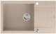 EVAN 136 XL GraniteQ νεροχύτης με σιφόνι Push To Open 1-θέσιο χωρίς αποστράγγιση (860x500x210| θάλαμος 420x490) pearl beige / elementy stalowe