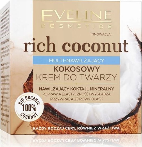 Eveline Rich Coconut πολυ-ενυδατική κρέμα προσώπου καρύδας 50ml