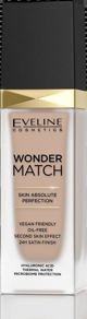 Eveline Wonder Match Foundation, Υγρό Μέικ Απ για Προσαρμογή στην Επιδερμίδα, Νο 15 Natural, 24ωρη Διάρκεια, 30ml