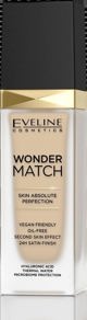 Eveline Wonder Match Μέικαπ Προσώπου, 24ωρη Διάρκεια, Απόχρωση 10 Light Vanilla, 30ml
