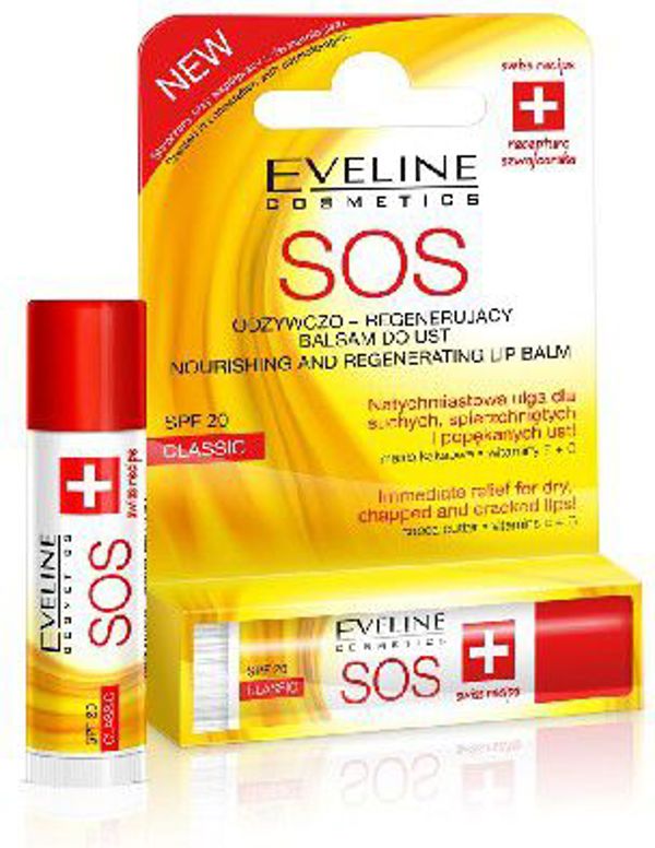 Eveline Lipstick - προστατευτικό lip balm SOS classic 4,5 ml 898467 5907609390073