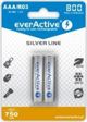 Επαναφορτιζόμενη Μπαταρία EverActive Silver AAA NiMH 1.2V - 2 Τεμάχια