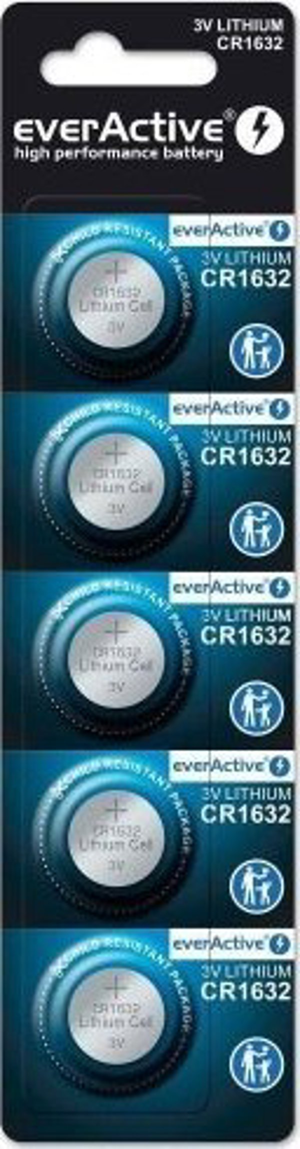 Μπαταρία EverActive CR1632 Λιθίου 3V - Πακέτο 5 Τεμάχια
