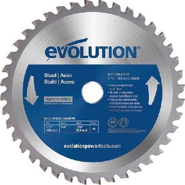 Evolution Δίσκος Κοπής Μετάλλων TCT 185mm (EVO-185-40-S) για Χάλυβα - Δόντια Καρβιδίου