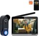 EVOLVEO DoorPhone W7, Sada domácího bezdrátového videotelefonu s WiFi černý stříbrný monitor
