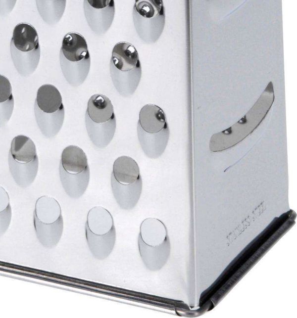 Excellent Houseware Τρίφτης 4 Όψεων από Ανοξείδωτο Χάλυβα για Λαχανικά, Φρούτα και Τυρί
