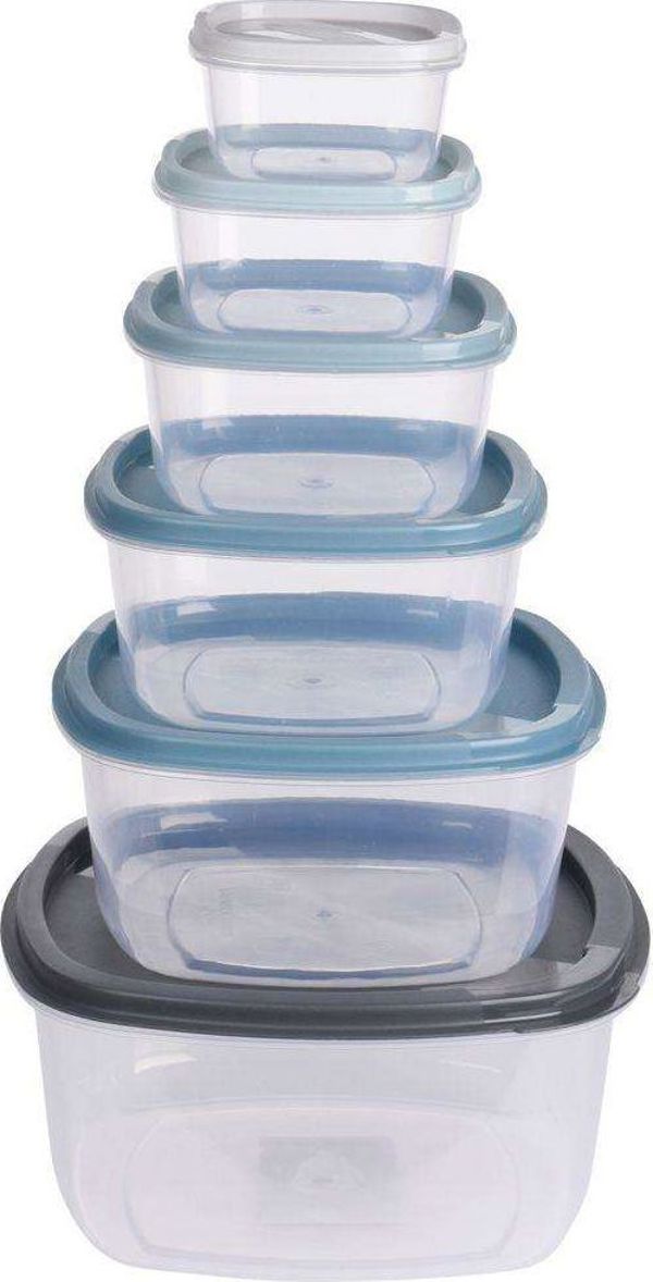 Excellent Houseware Δοχείο τροφίμων με καπάκι σετ πλήρες σετ κουζίνας 6 τεμ.