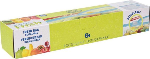 Σακούλες Excellent Houseware με φερμουάρ για αποθήκευση τροφίμων 10 x 3L
