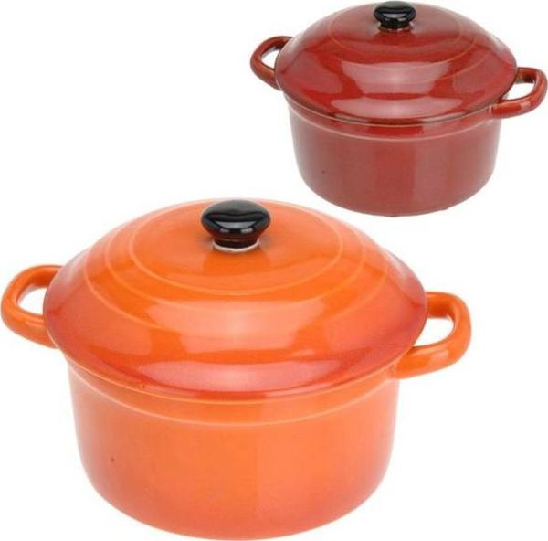 Excellent Houseware Κεραμικό σκεύος με καπάκι ανθεκτικό στη θερμότητα για ψήσιμο 300 ml