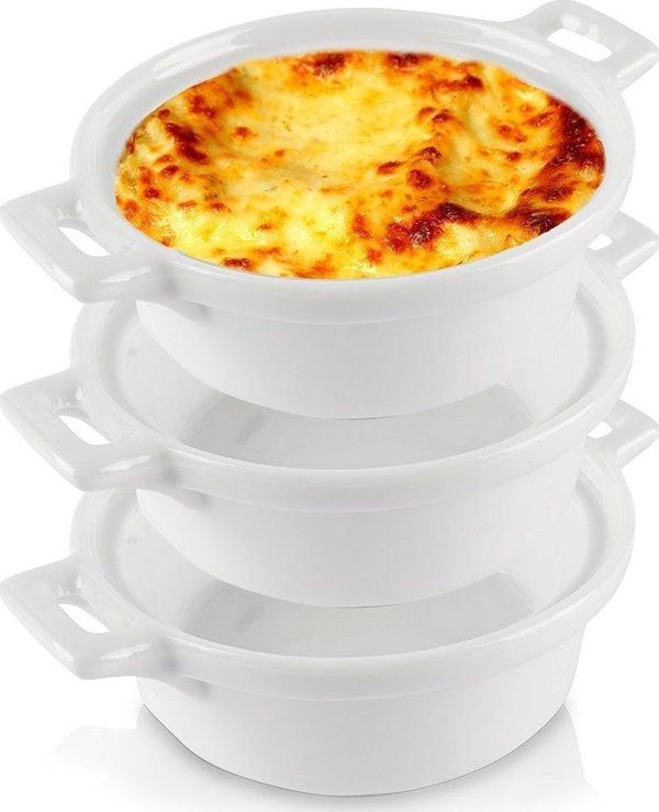 Excellent Houseware Πορσελάνινες Μπολ Για Ψήσιμο 3 Τεμάχια Στρογγυλές Lumarko!