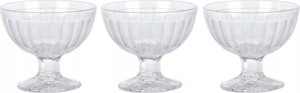 Κύπελλο για παγωτά και επιδόρπια STRIPE Excellent Houseware, 3 τεμάχια x 200 ml