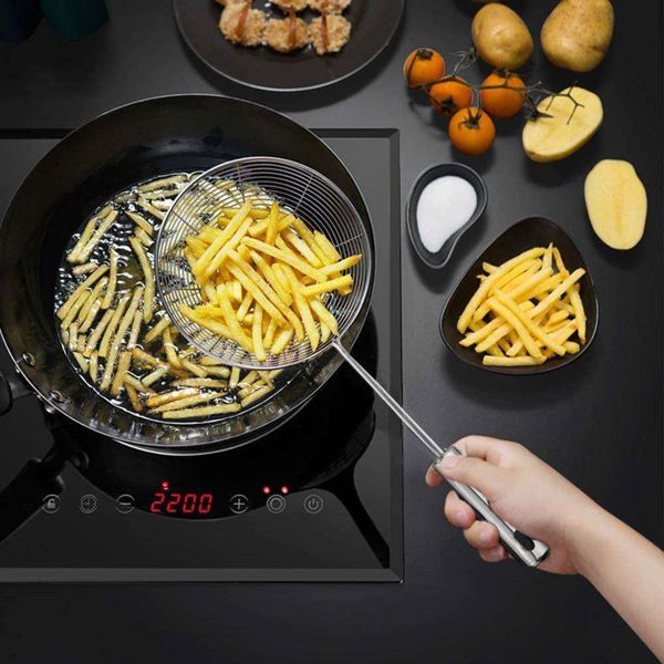 Excellent Houseware Μακρόστενη Κουτάλα Αφρού Ναμπιεράκι Szumowka από Ανοξείδωτο Ατσάλι 37 εκ.