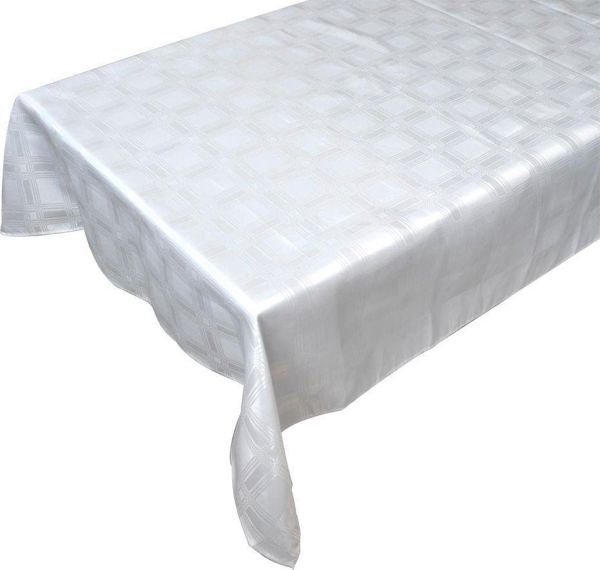 Τραπεζομάντηλο Excellent Houseware αδιάβροχο για τραπέζι λευκό ορθογώνιο 220x150 cm