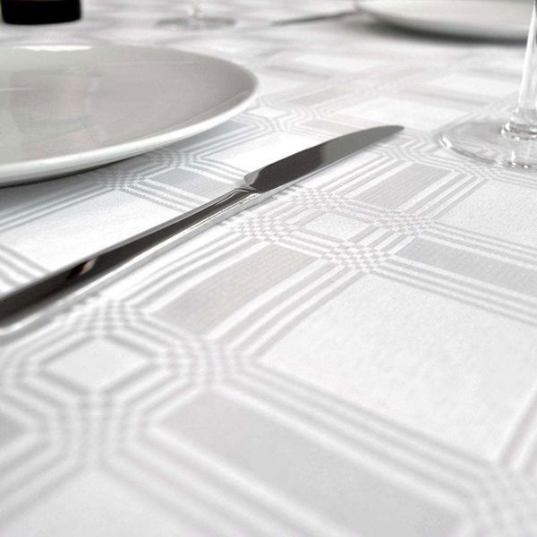 Τραπεζομάντηλο Excellent Houseware αδιάβροχο για τραπέζι λευκό ορθογώνιο 220x150 cm