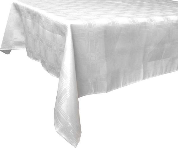 Τραπεζομάντηλο Excellent Houseware αδιάβροχο για τραπέζι λευκό ορθογώνιο 220x150 cm