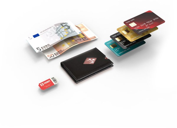Πορτοφόλι Exentri Miniwallet, μαύρο