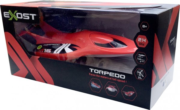 Exost SILVERLIT EXOST Τηλεκατευθυνόμενο σκάφος Torpedo, κόκκινο, κλίμακα 1:18
