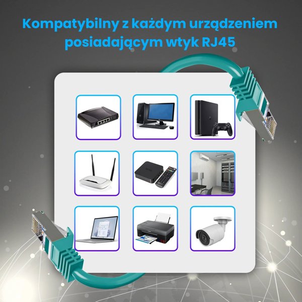 Extralink Κατηγορία 7 S/FTP 10m 20G Zielony | Patchcord LAN | Χαλκός Δικτυακό καλώδιο στριμμένο ζεύγος