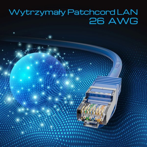 Extralink Κατηγορία 8.1 S/FTP 10m 40G Μπλε | Patchcord LAN | Χαλκός Δικτυακό καλώδιο συνεστραμμένου ζεύγους